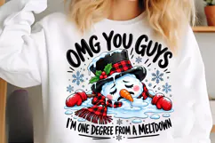 Funny Christmas Snowman PNG Product Image 5