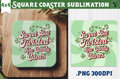 Christmas Square Coasters | Funny retro style Product Image 1