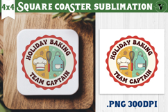 Christmas Square Coasters | Funny retro style Product Image 1