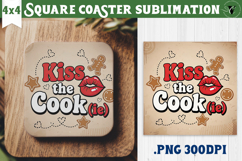 Christmas Square Coasters | Funny retro style Product Image 1