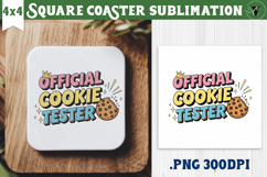 Christmas Square Coasters | Funny retro style Product Image 1