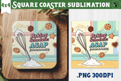 Christmas Square Coasters | Funny retro style Product Image 1