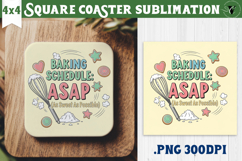 Christmas Square Coasters | Funny retro style Product Image 1