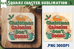 Christmas Square Coasters | Funny retro style Product Image 1