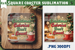 Christmas Square Coasters | Funny retro style Product Image 1