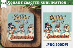 Christmas Square Coasters | Funny retro style Product Image 1