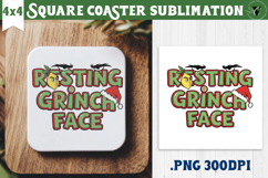 Christmas Square Coasters | Funny retro style Product Image 1