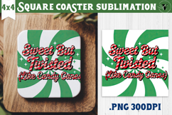 Christmas Square Coasters | Funny retro style Product Image 1