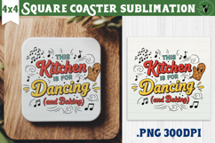 Christmas Square Coasters | Funny retro style Product Image 1