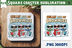 Christmas Square Coasters | Funny retro style Product Image 1