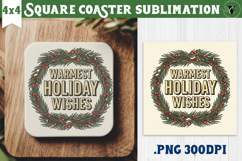 Christmas Square Coasters | Funny retro style Product Image 1