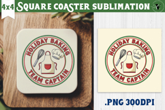 Christmas Square Coasters | Funny retro style Product Image 1