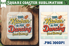 Christmas Square Coasters | Funny retro style Product Image 1