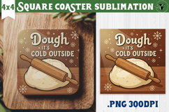 Christmas Square Coasters | Funny retro style Product Image 1