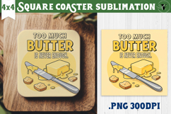 Christmas Square Coasters | Funny retro style Product Image 1