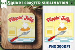 Christmas Square Coasters | Funny retro style Product Image 1