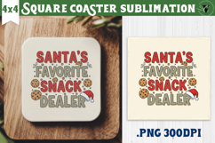 Christmas Square Coasters | Funny retro style Product Image 1