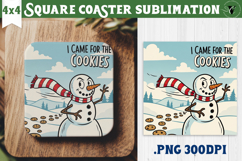 Christmas Square Coasters | Funny retro style Product Image 1