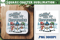 Christmas Square Coasters | Funny retro style Product Image 1