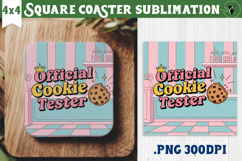 Christmas Square Coasters | Funny retro style Product Image 1