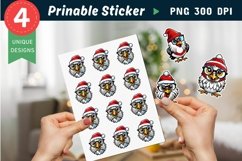 Funny Christmas Sticker Clipart Product Image 1