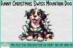Funny Christmas Swiss Mountain Dog | Christmas Clipart Product Image 1