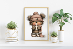 Funny Christmas Teddy Bear Clipart Product Image 2