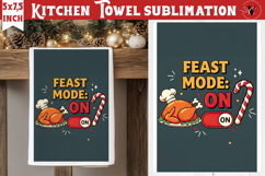 Christmas kitchen towel sublimation | Holiday baking print Product Image 1