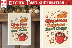 Christmas kitchen towel sublimation | Holiday baking print Product Image 1