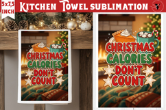 Christmas kitchen towel sublimation | Holiday baking print Product Image 1