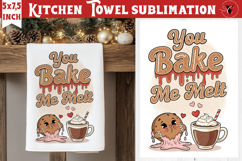 Christmas kitchen towel sublimation | Holiday baking print Product Image 1