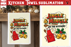 Christmas kitchen towel sublimation | Holiday baking print Product Image 1