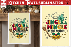 Christmas kitchen towel sublimation | Holiday baking print Product Image 1
