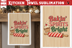 Christmas kitchen towel sublimation | Holiday baking print Product Image 1