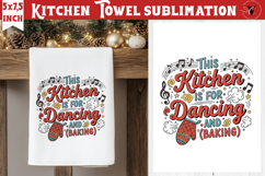 Christmas kitchen towel sublimation | Holiday baking print Product Image 1