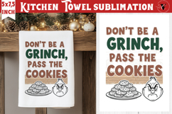 Christmas kitchen towel sublimation | Holiday baking print Product Image 1