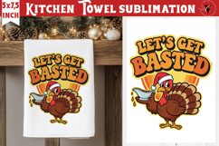 Christmas kitchen towel sublimation | Holiday baking print Product Image 1