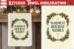 Christmas kitchen towel sublimation | Holiday baking print Product Image 1