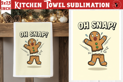 Christmas kitchen towel sublimation | Holiday baking print Product Image 1