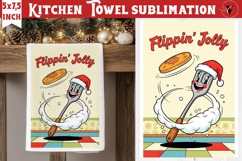 Christmas kitchen towel sublimation | Holiday baking print Product Image 1