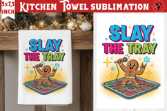 Christmas kitchen towel sublimation | Holiday baking print Product Image 1