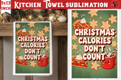 Christmas kitchen towel sublimation | Holiday baking print Product Image 1