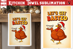Christmas kitchen towel sublimation | Holiday baking print Product Image 1