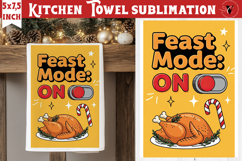 Christmas kitchen towel sublimation | Holiday baking print Product Image 1