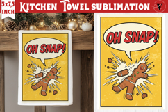 Christmas kitchen towel sublimation | Holiday baking print Product Image 1