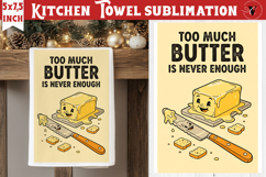 Christmas kitchen towel sublimation | Holiday baking print Product Image 1