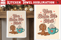 Christmas kitchen towel sublimation | Holiday baking print Product Image 1
