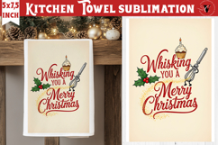 Christmas kitchen towel sublimation | Holiday baking print Product Image 1