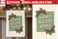 Christmas kitchen towel sublimation | Holiday baking print Product Image 1