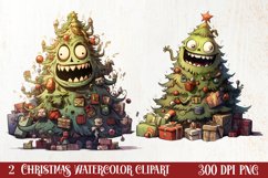 Funny Christmas Tree Sublimation Clipart, Christmas PNG Product Image 1